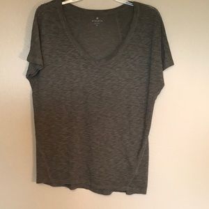 Athleta tee Olive green burn out fabric- Yoga